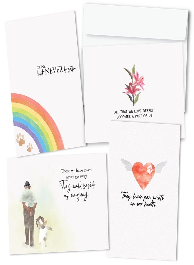 Hat Acrobat Pet Sympathy Card,Set of 24 Cats, Beloved Pets and Dog Sympathy Card with a Short Message and Spare to Send out Your Personal Condolences,Loss of Pet Sympathy Card Set with Envelopes (24) - Image 1